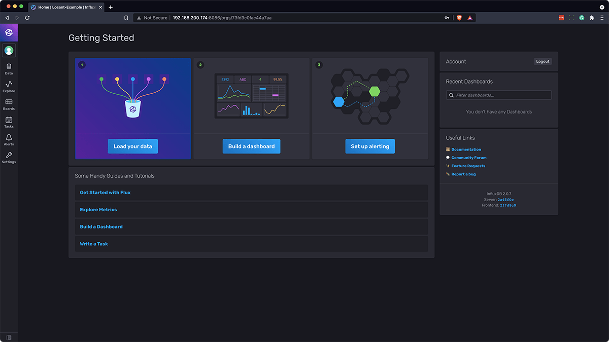 InfluxDB Homepage