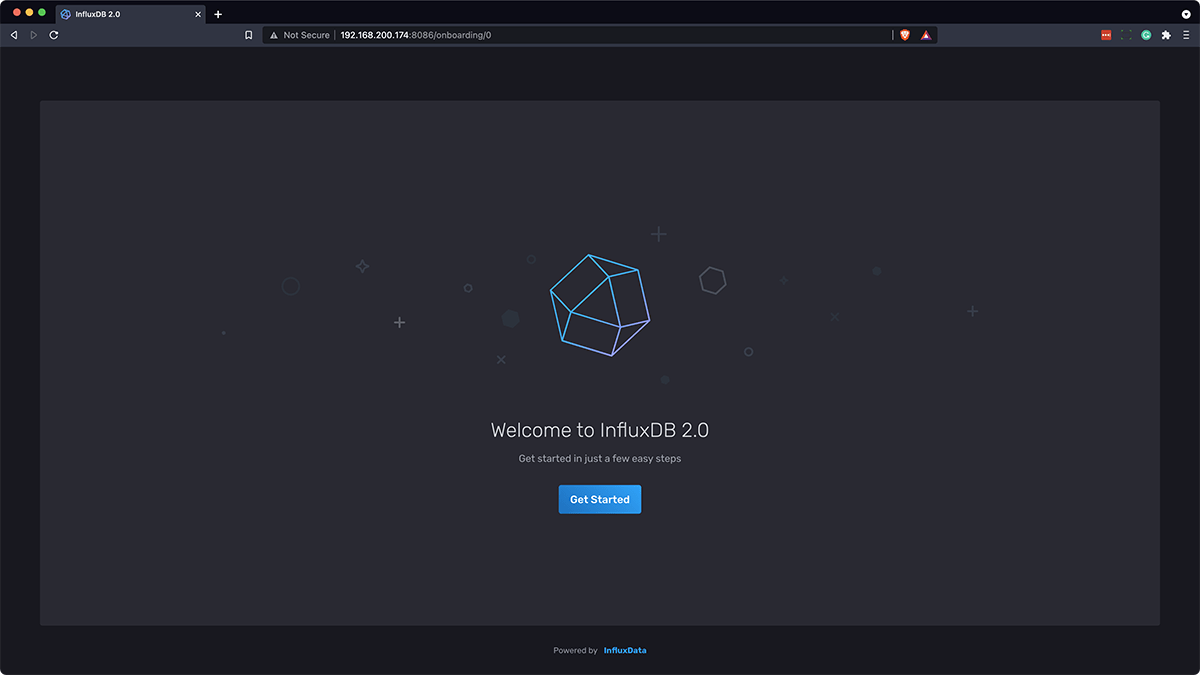 InfluxDB Landing Page