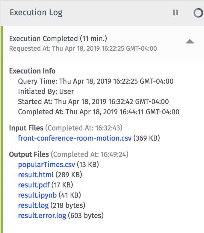 Successful Execution Log