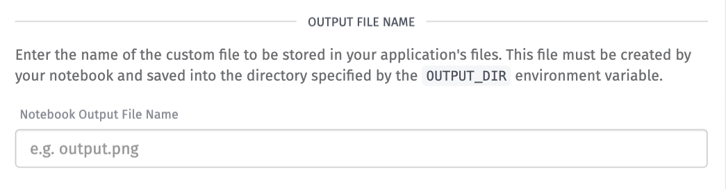 Notebook Outputs Custom File