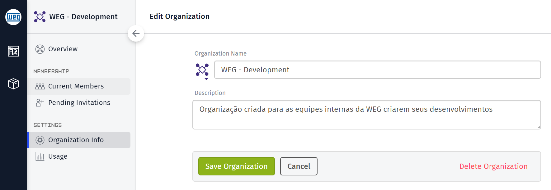 Organization Settings Overview