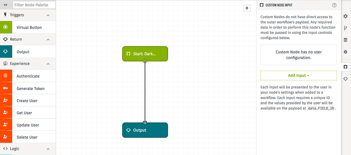 Blank Custom Node Canvas