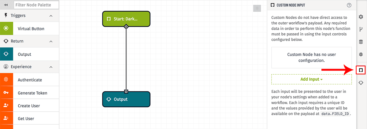Node Input Tab