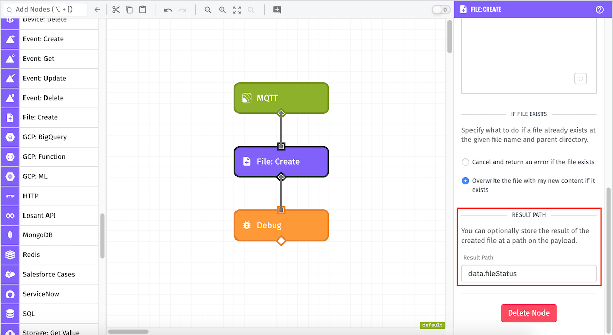 File: Create Node Output