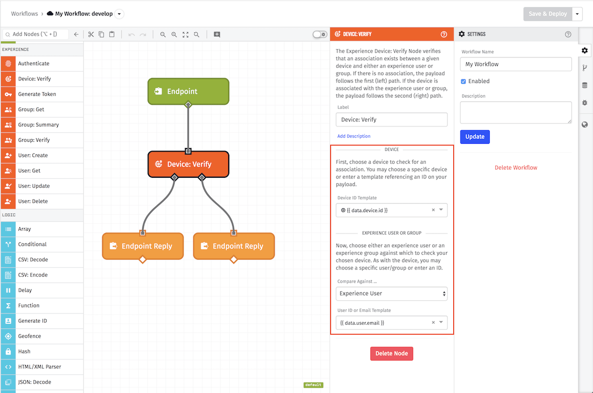 Verify Device Node Config