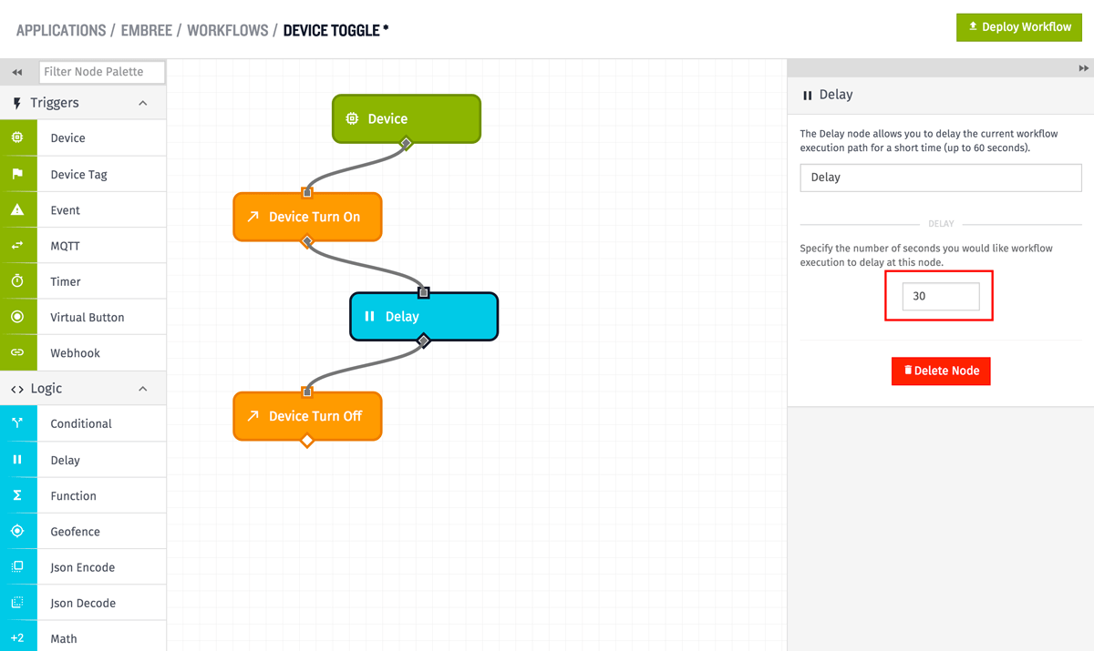 Delay Node Config