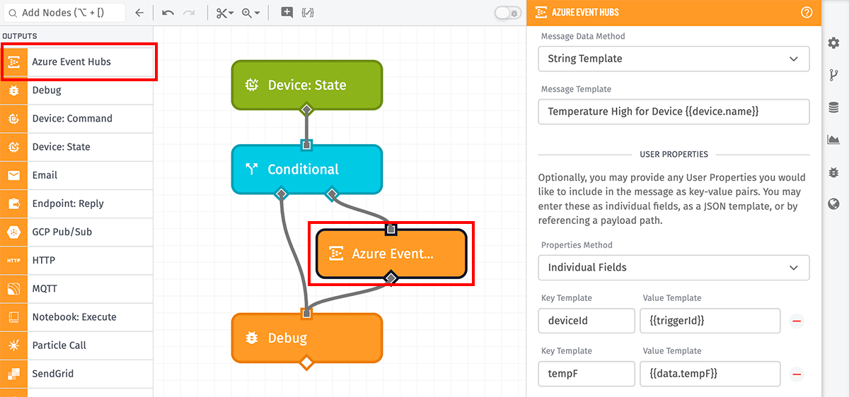 Azure Event Hubs Node