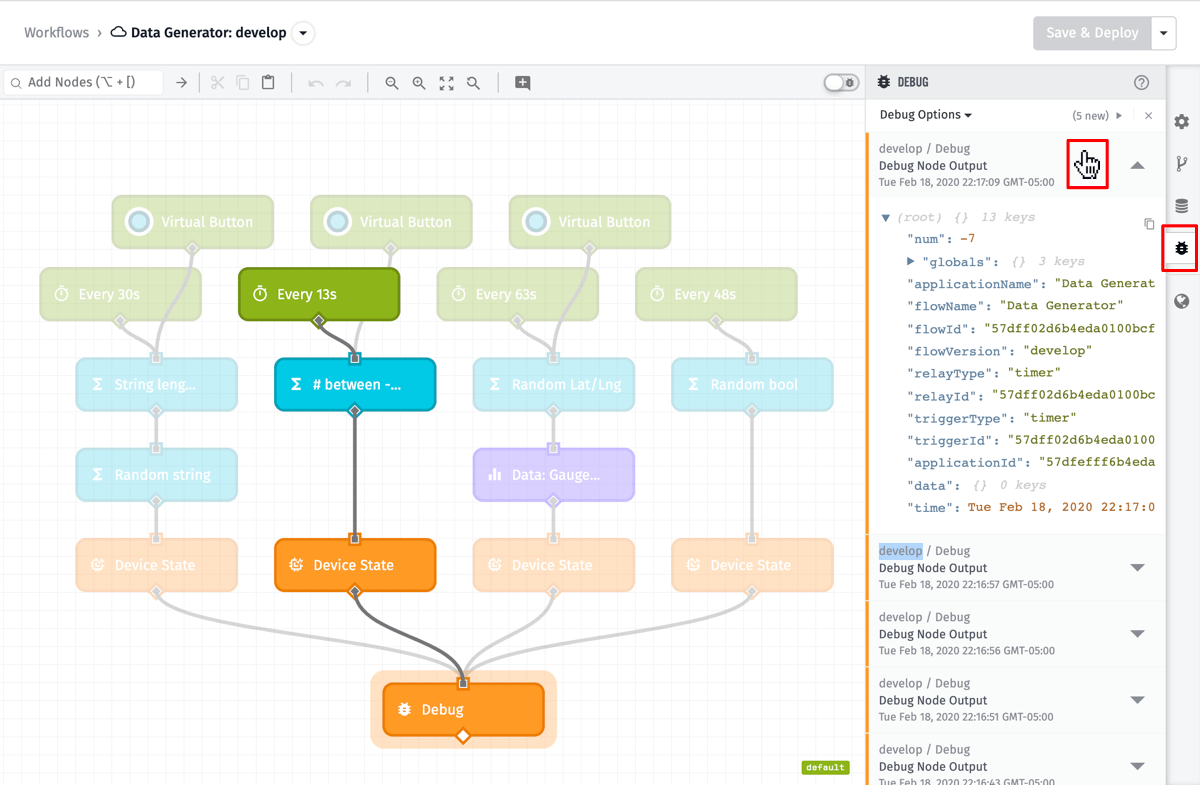 Debug Node Output