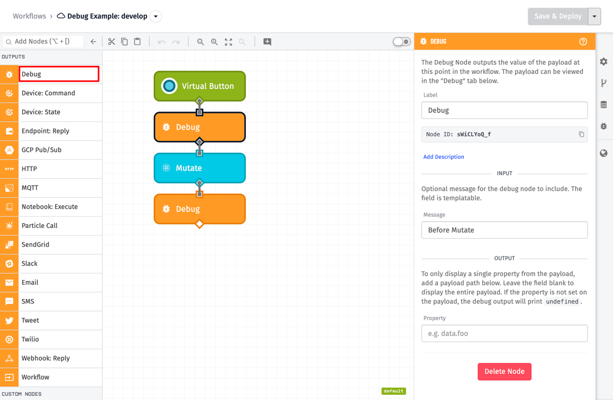 Debug Node