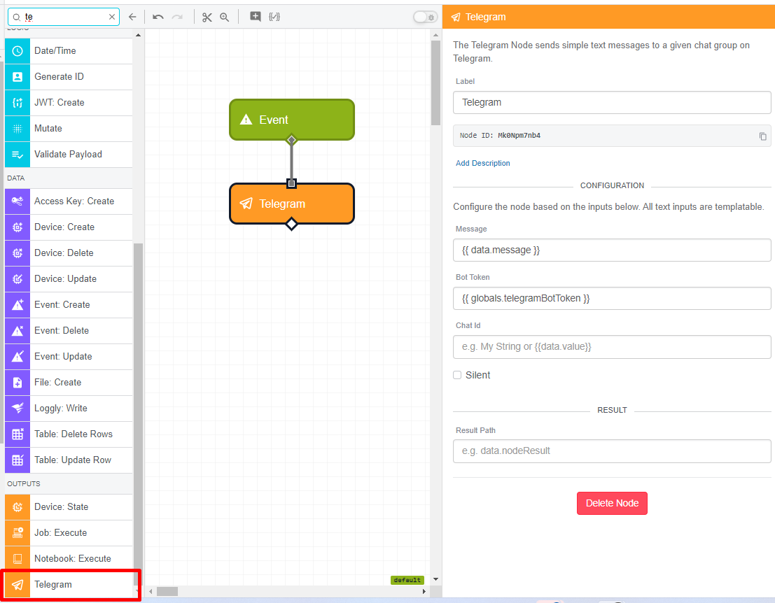 Telegram Node