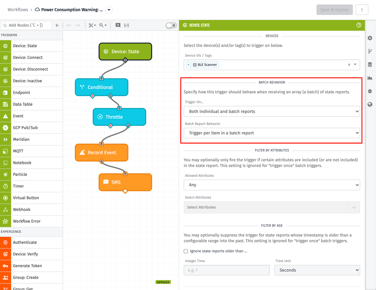Device State Batch Behavior