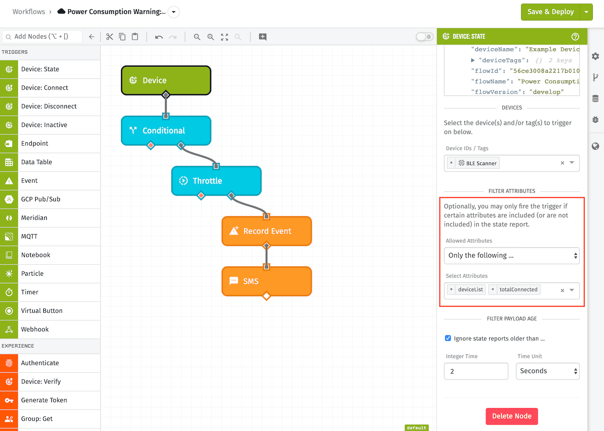 Device State Trigger Filter By Attributes