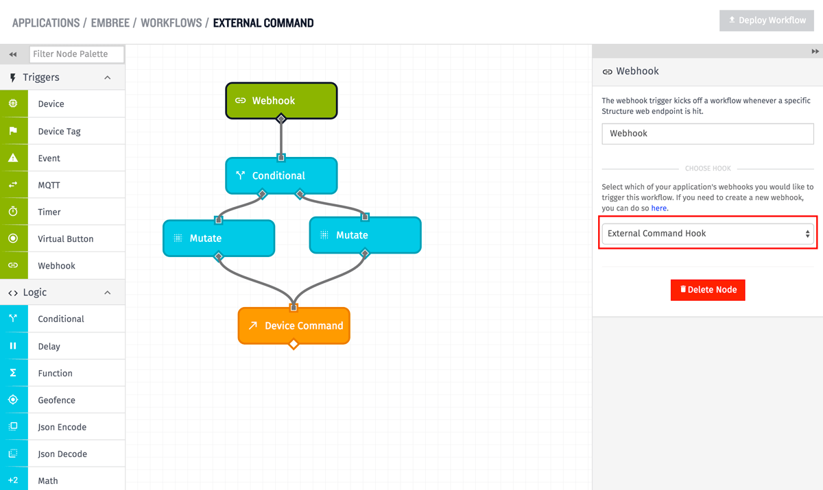 Webhook Trigger Config